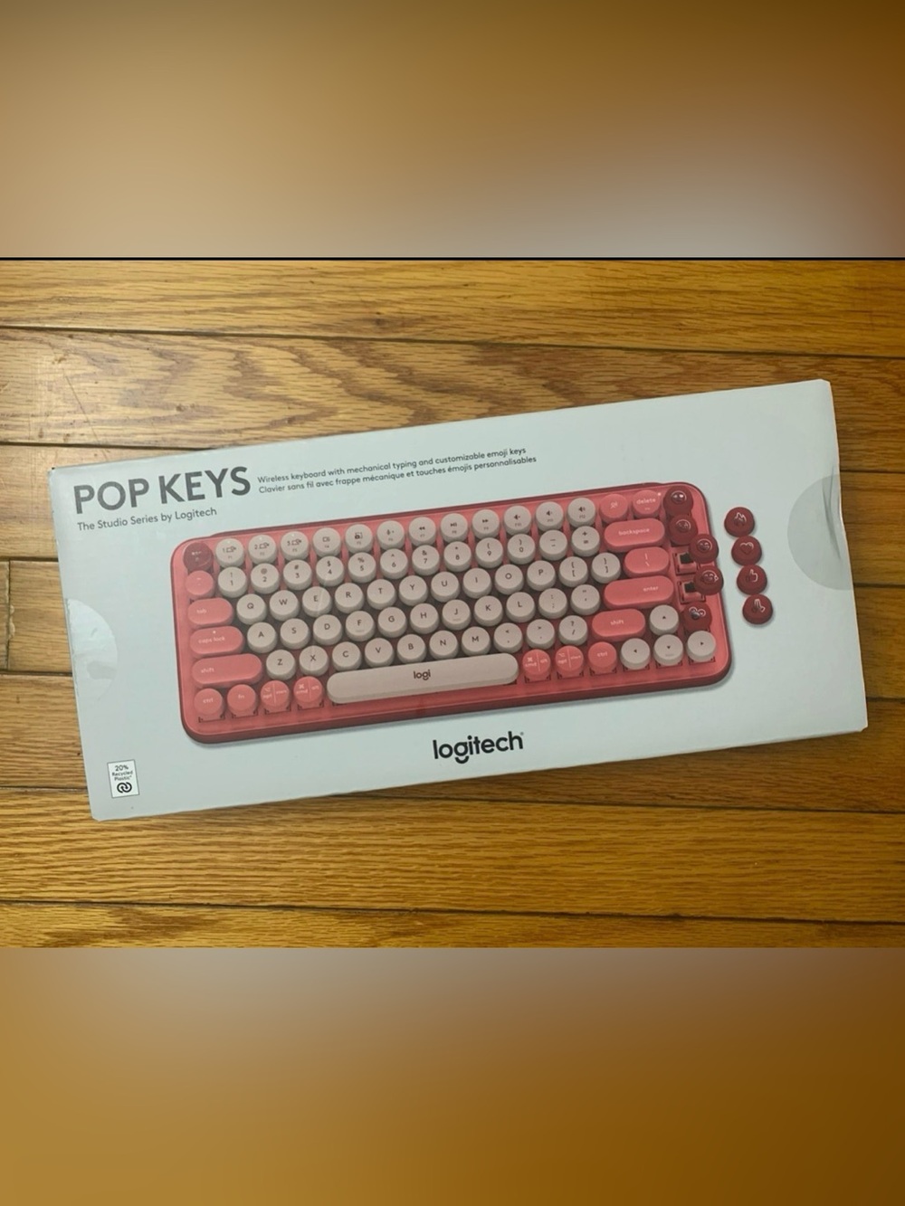 Logitech POP Keys Wireless Bluetooth Mechanical Keyboard (Heartbreaker Rose) New
